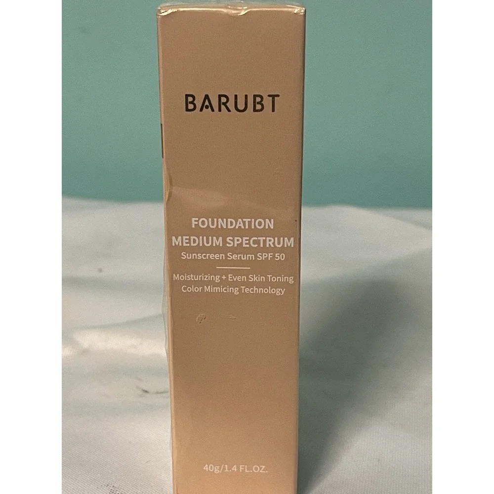 Barubt‎ Foundation Medium Spectrum Sunscreen Serum SPF 50 1.4oz Sealed